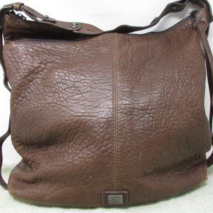 Kooba Stratford Hobo Dark Brown Large Pebbled Leather Shoulder Bag